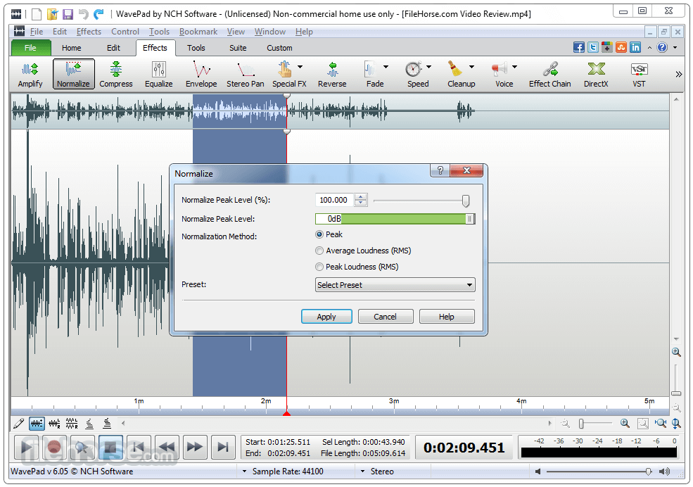 cara menggunakan wavepad sound editor